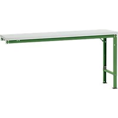 Manuflex aanbouwtafel UNIVERSAL Speciaal, 1750 x 800 mm, kunststof lichtgrijs, resedagroen