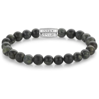 Rebel & Rose armband Green Rocks 8mm unisex RR-80107-S