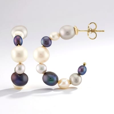 Cavill - Zilveren oorbellen - 925 Sterling Zilver - Witte Zoetwaterkweekparels Fancy Slijpsel - Elegante parel oorbellen dames - Hoogwaardige sieraden