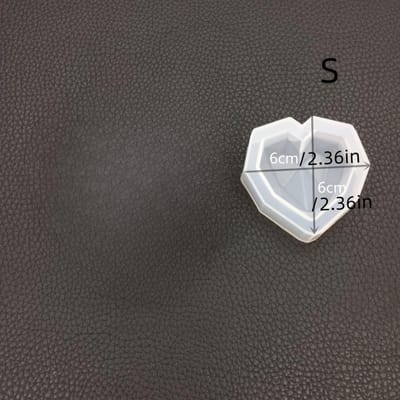 Hars Gietmallen Geometrische 3D Hartvormige Siliconen Mal Kaars Zeep Maken Kaars Benodigdheden Valentijnsdag Mal gray