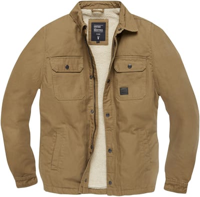 Vintage Industries Dean Sherpa Heren Tussenseizoensjas - zand - L