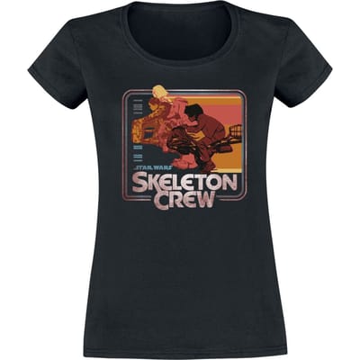 Star Wars - Disney T-shirt - Skeleton Crew - Retro Riding - S tot XXL - voor Vrouwen - zwart