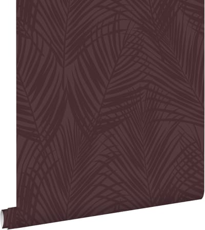 ESTAhome behang palmbladeren aubergine paars - 50 x 900 cm - 131217
