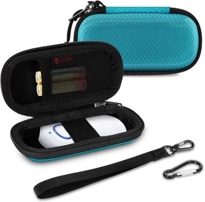 Praktische Hard Travel Case voor Insectenbeetverlichters, Geschikt voor Beurer BR 60 en BR 90/10, Turquoise, Bescherming en Draagbaarheid