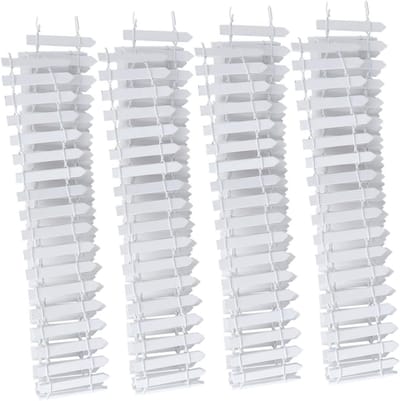 Miniatuur Houten Hekjes - Tuindecoratie Set - Poppenhuis Decoratie - Flexibel Buigbaar - 100 cm per stuk - Wit