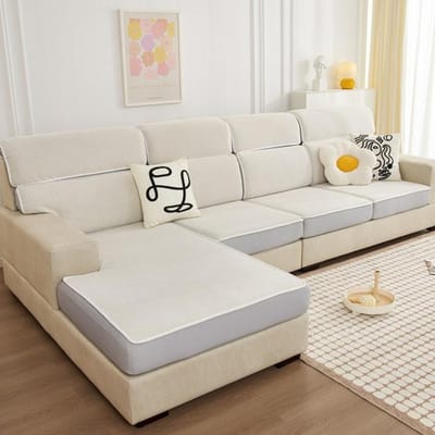 Moderne Bankzitkussens Kussen Bankstel Modulair Antislip Elastische Bankhoes Afneembare Bankhoes Voor Huisdieren Kinderen 60x60cm 1pc beige