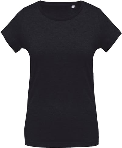 Kariban Dames/dames Organic Crew T-Shirt met halsband (Franse Marine Heide)
