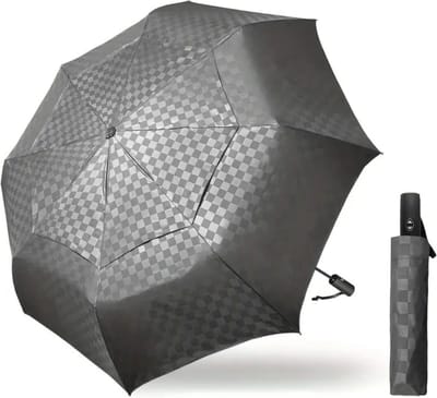 Livano Moderne Golf Paraplu - Stormparaplu - Opvouwbaar - Windproof - Stormproef - UV Bescherming - Umbrella - Draagbaar - Zwart