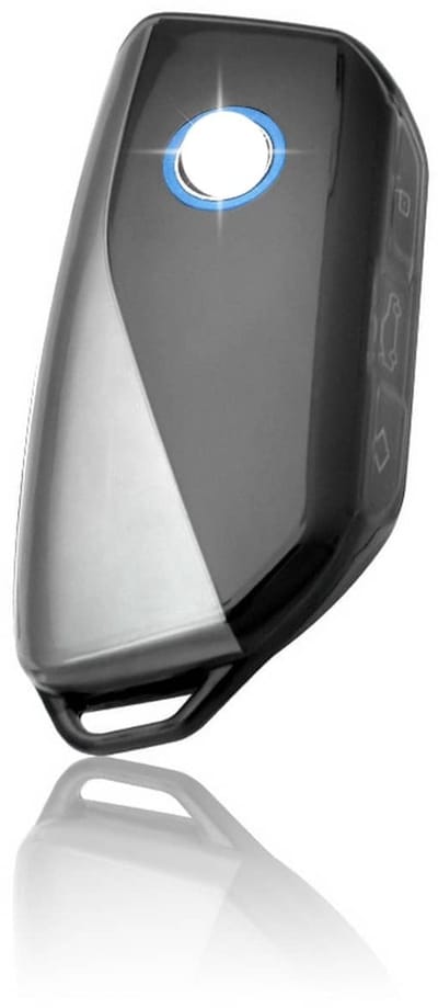 Autosleutel Hoesje geschikt voor Bmw - Sleutelcover - TPU Cover Sleutelhoes - Accessoires - transparant,zwart