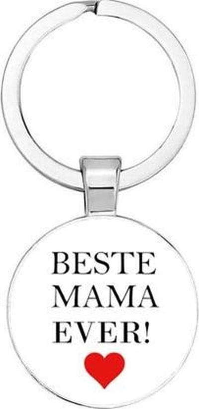 Akyol - Beste mama ever Sleutelhanger - Moederdag cadeautje - Mama cadeau - Sleutelhanger voor moeder - Moeder sleutelhanger - Sleutelhanger mama - Familie sleutelhanger - Cadeau voor moeders