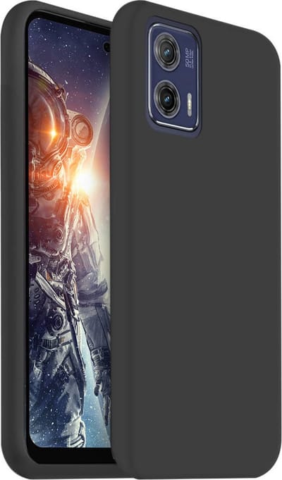 Casemania Hoesje Geschikt voor Motorola Moto G73 Zwart - Siliconen Back Cover