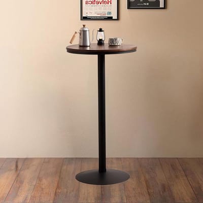 Massief houten bartafel - Hoge tafel - Koffie drinken - Industriële stijl - 105 cm hoog - Naturel