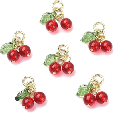 Kleurrijke glazen bedels bengelen kralen bedels hangers voor doe-het-zelf ambachten sieraden maken thuis cadeau decoraties, Roestvrij staal, Glas