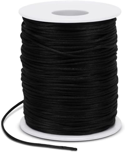 Nylon Cord, 100M x 0.8mm Yards Rattail Satin Nylon Trim Beaded Cord Chinese Knot for Chain Bracelet Macrame String - ShopVlot