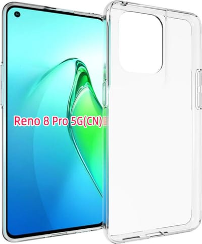 MobyDefend Hoesje - Geschikt voor Oppo Reno 8 Pro - Transparante TPU Backcover - Volledig Doorzichtig