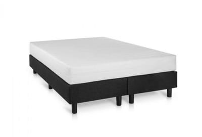 Nessa® - 120x200 Boxspring Studio Luxe Pocketvering HR matras Zwart - Inclusief Orthopedisch Pocketvering Matras