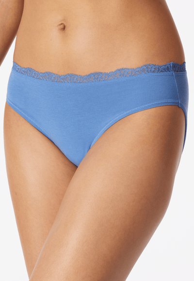 Rio-rioslip met kant, aquablauw - Unique Cotton 44