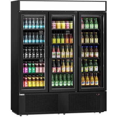 GGM Gastro Getränkekühlschrank - 1325 Liter - mit 3 Glastüren & Werbedisplay