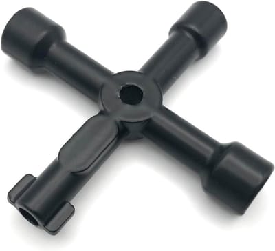 Radiatorkraan Sleutel - Meerdere Functies - Centrale Verwarming - Compact Ontwerp - 85 Gram - Zwart