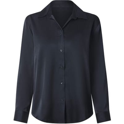 ESMARA Satijnen dames blouse (Marineblauw, XS (32/34))