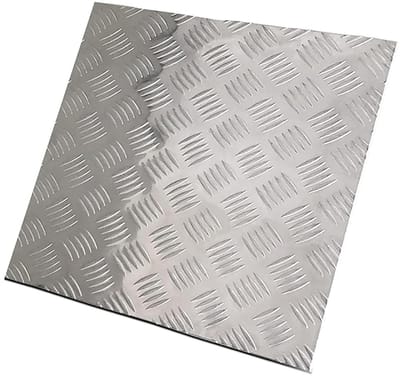 Aluminium Plaat - Metaal Vierkant - Industriële Toepassing - Antislip Patroon - 500x500x6mm - Zilver