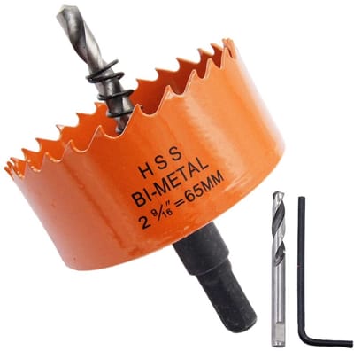 Cosensi - Hole saw 65mm - Booraccessoires - Snelle en duurzame gaten - Oranje - Voor hout en PVC - Ideaal voor klussen - 65mm diameter