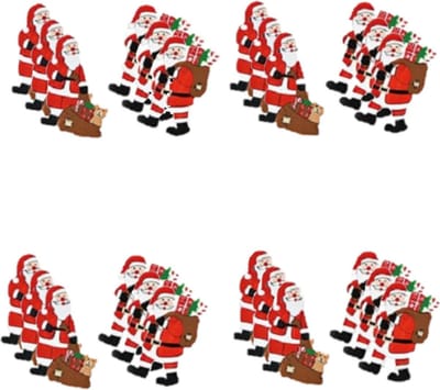 24x stuks houten kersthangers kerstmannen 6 cm kerstornamenten - Kerstversiering ornamenten/kerstboomversiering