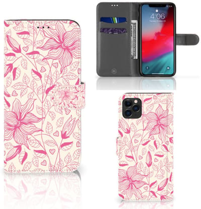 Apple iPhone 11 Pro Max Hoesje Pink Flowers