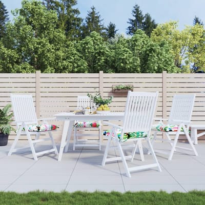 vidaXL - Stoelkussens - 4 - st - 40x40x7 - cm - stof - meerkleurig
