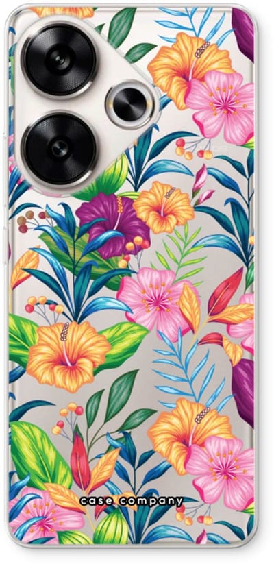 Case Company® - Hoesje geschikt voor Xiaomi Poco F6 hoesje - Tropisch 2 - Soft Cover Telefoonhoesje - Bescherming aan alle Kanten en Schermrand