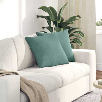 vidaXL - Zitkussens - 2 - pcs - Zeegroen - 45 - x - 45 - cm - Corduroy - stof