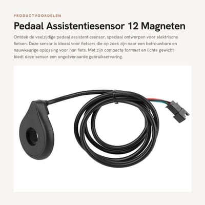 Dailygoods - Pedaal Assistentiesensor - 12 Magneten Snelheidssensor - Schokbestendig en Lichtgewicht - Geschikt voor Elektrische Fietsen - Duurzaam en...
