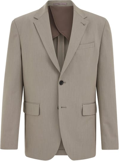 WE Fashion Heren slim fit blazer van twill met stretch