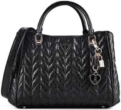 GUESS handtas schoudertas Stacey Girlfriend Satchel Black zwart