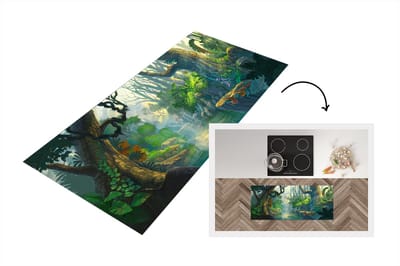 Keukenloper - Loper keuken - Bos - Rivier - Schilderij - 120x50 cm - Keukenloper vinyl