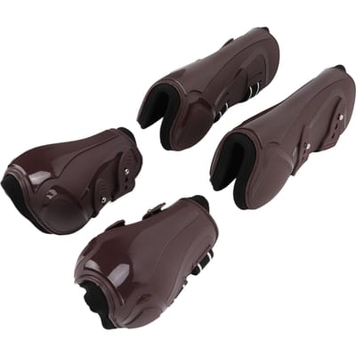 Lot de 4 guêtres de tendon réglables et épaisses pour chevaux, pour une utilisation quotidienne, marron, taille XL XL