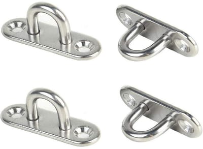EXCITAT U-haak - Bevestigingshaak - Roestvrij staal - Duurzaam - Voor hangstoelen, luifels - 4 stuks