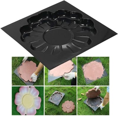 Bestrating Mallen - Pad Maker Mallen - Tuin Ontwerp - Herbruikbaar Plastic - 30x30cm - Zwart