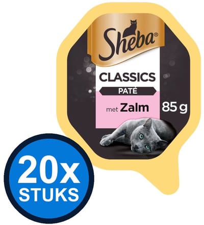 20x Sheba - Classic Paté Zalm - Kattenvoer Natvoer - 85g