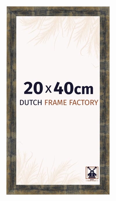 Fotolijst 20x40 cm - MDF - Blauw Goud Gemeleerd - Praag