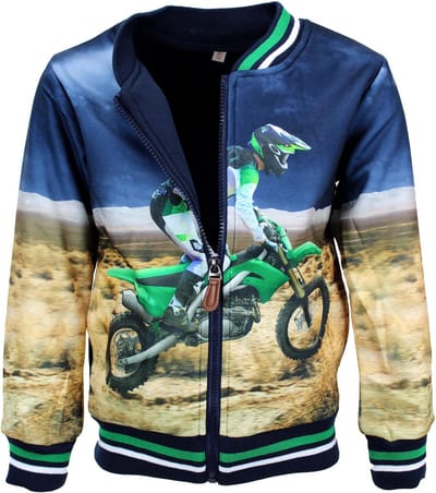 S&C Bombervestje Motorcross limited blauw Kids & Kind Jongens Blauw - Maat: 134/140
