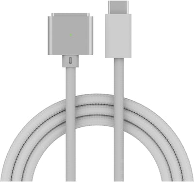 USB-C naar Magnetische 3 Oplaadkabel van MMOBIEL – 2m 140W Snel Opladen Kabel – Adapterkabel voor MagSafe 3 Geschikt voor MacBook Air/Pro – Type-C Veilige Snellaadkabel – Wit