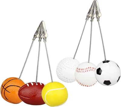 Memo Clips - Kaartclips - Notities Tonen - Sportbal Vorm - 6 Stuks - Diverse Kleuren