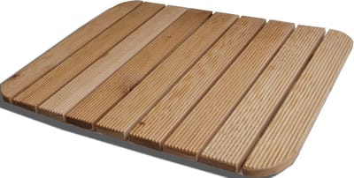 Doucheplank Hout - Douchemat Lariks - Douchebak Gebruik - Antislip Profiel - 69 x 54 cm - Natuurlijk