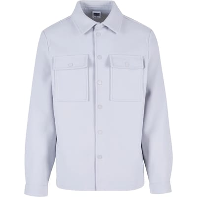 Urban Classics Plain Overshirt Longsleeve lichtgrijs XL - Polyester - Basics
