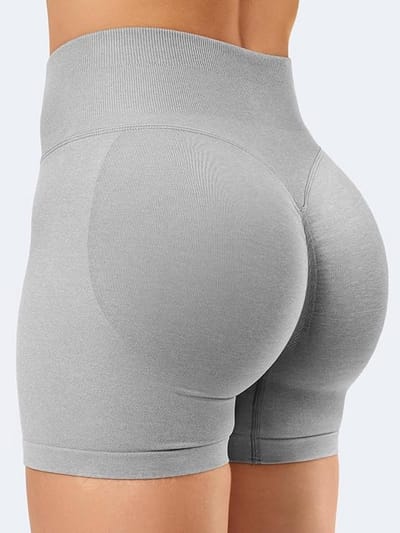 Sportshorts voor dames, korte sportbroek met hoge taille, scrunch shorts voor dames M