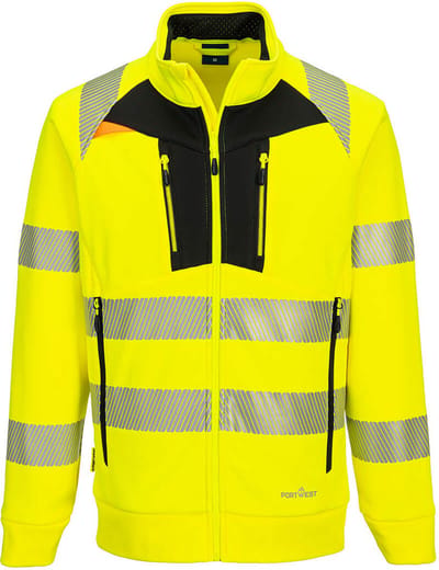 Portwest DX4 Hi-Vis Sweatshirt met rits DX477 - Geel/Zwart - 4XL