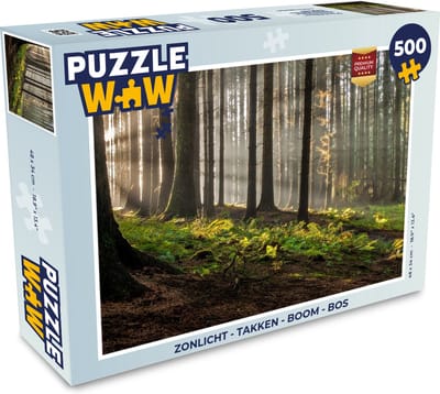 Puzzel Zon - Takken - Bomen - Bos - Natuur - Legpuzzel - Puzzel 1000 stukjes volwassenen