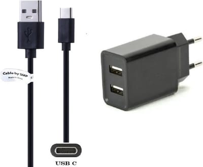 OneOne 2.4A lader met 2 poorten + 0,50m standaard USB C kabel. Oplader adapter past op Bang & Olufsen Beosound A1 (2e Gen.), Explore, Level
