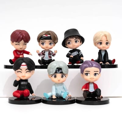 Buntan Boy 7 Stuks/Set Actiefiguur Poppenmodel Speelgoed Rm Jin Suga Jhope Ji Min V Jungkook Ster Idool Schattig Cadeau